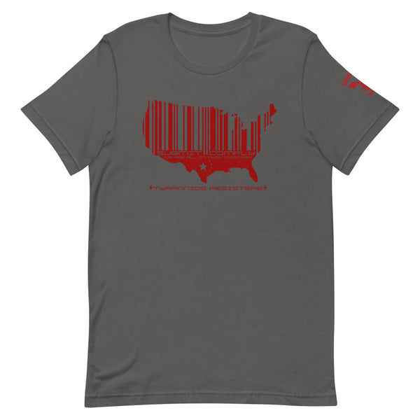 T-Shirt AMERICAN BARCODE - RED ART