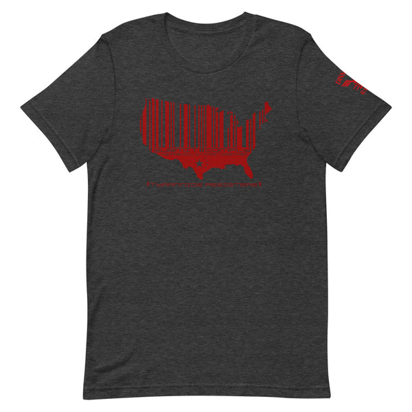 T-Shirt AMERICAN BARCODE - RED ART